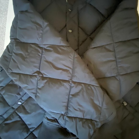 Madewell Black Puffy Bomber Jacket - Picture 7 of 7